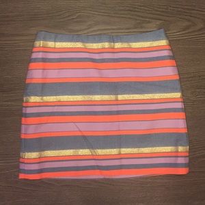 J. Crew Striped Mini Skirt